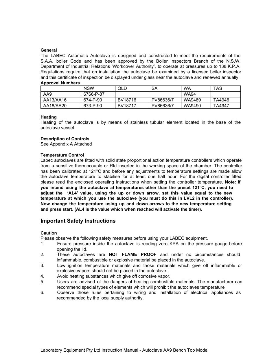 LABEC AA9 User Manual | Page 3 / 6