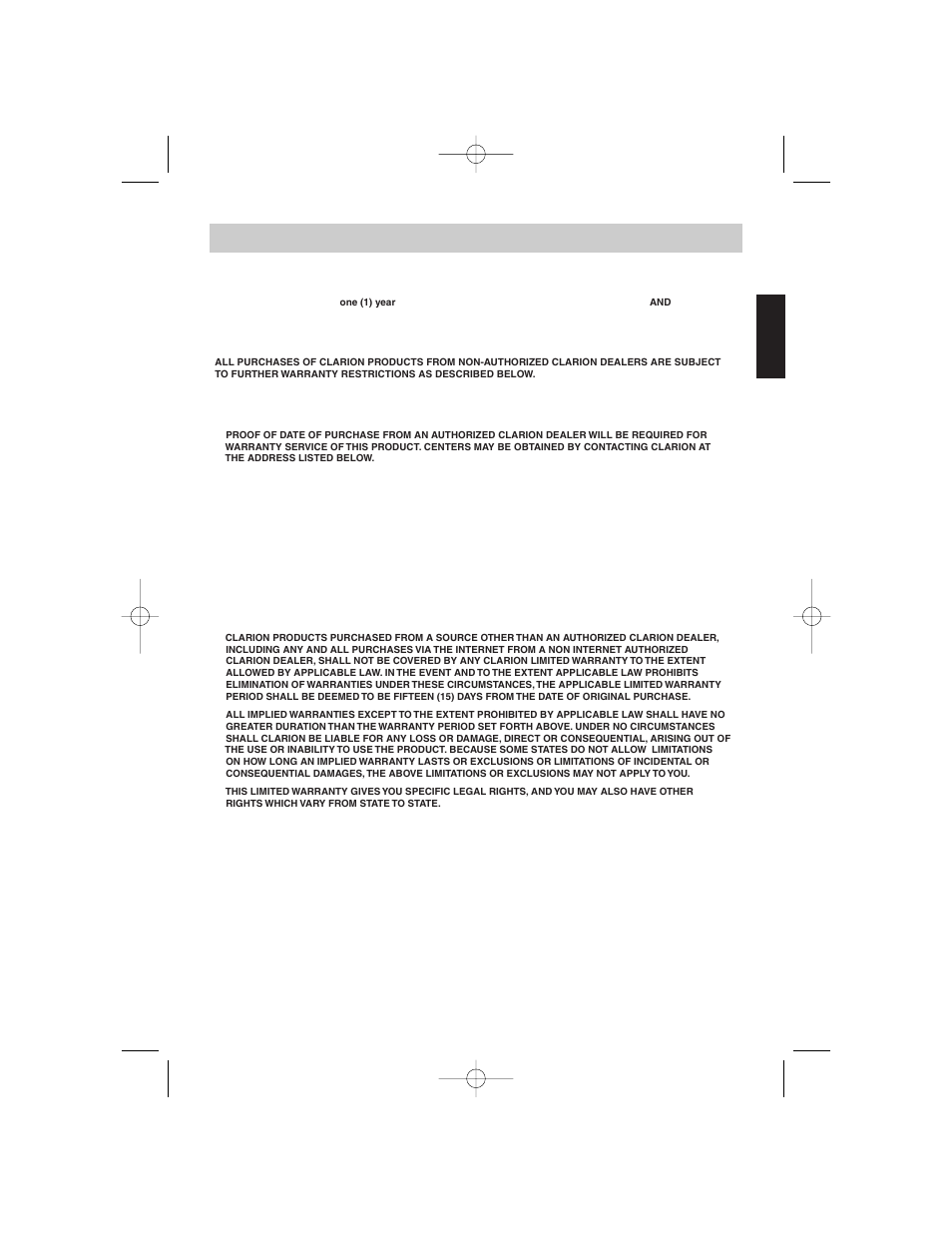 English, Limited warranty information | Clarion APX4241 User Manual | Page 19 / 56