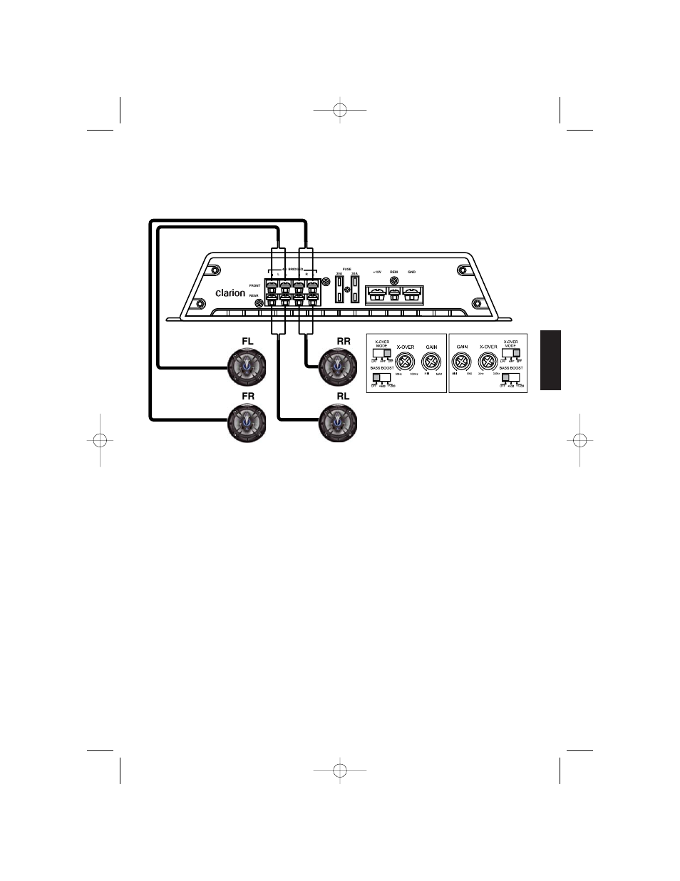 Español, Fl fr rr rl | Clarion APX4241 User Manual | Page 49 / 56