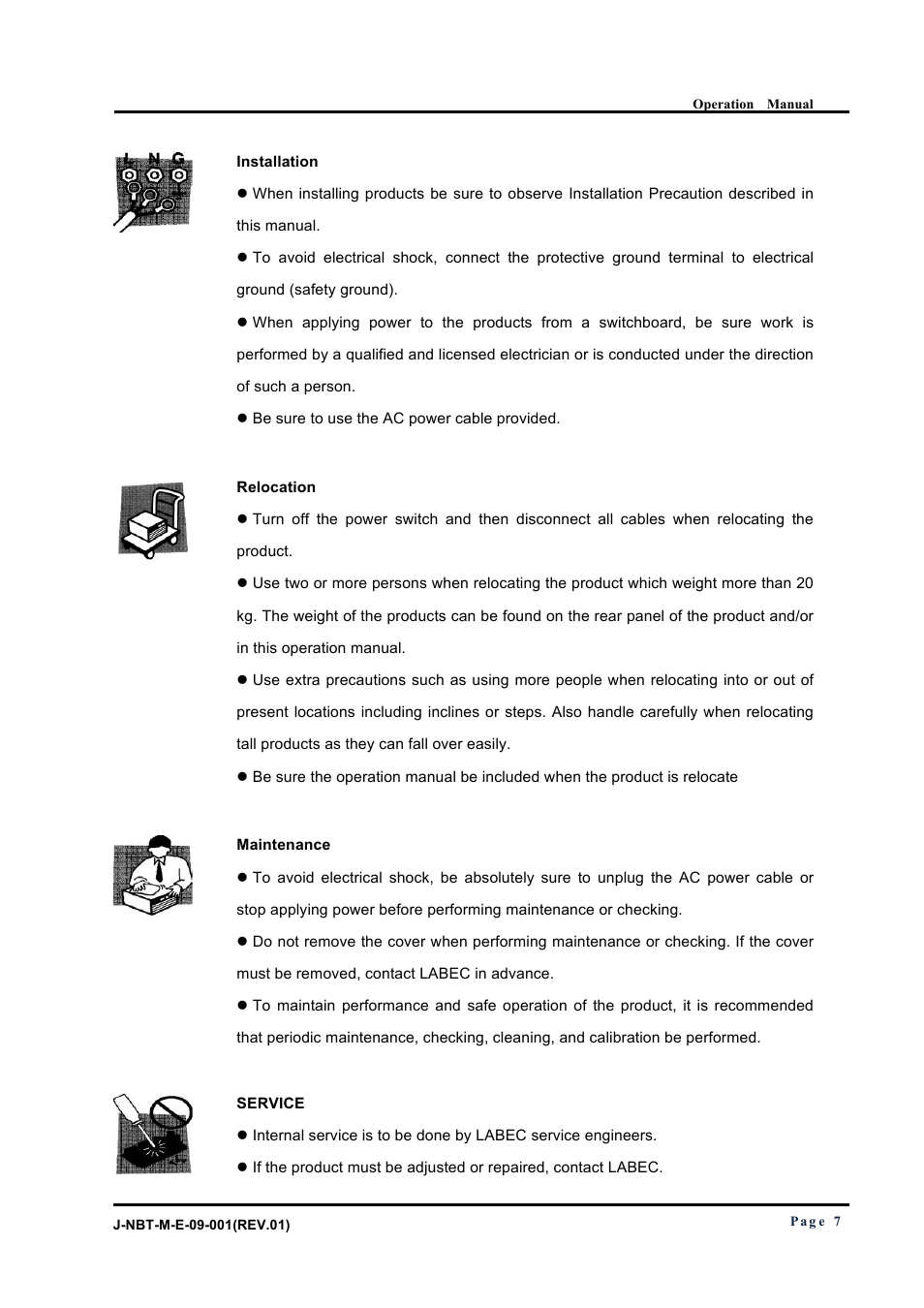 LABEC J-NBT User Manual | Page 8 / 16