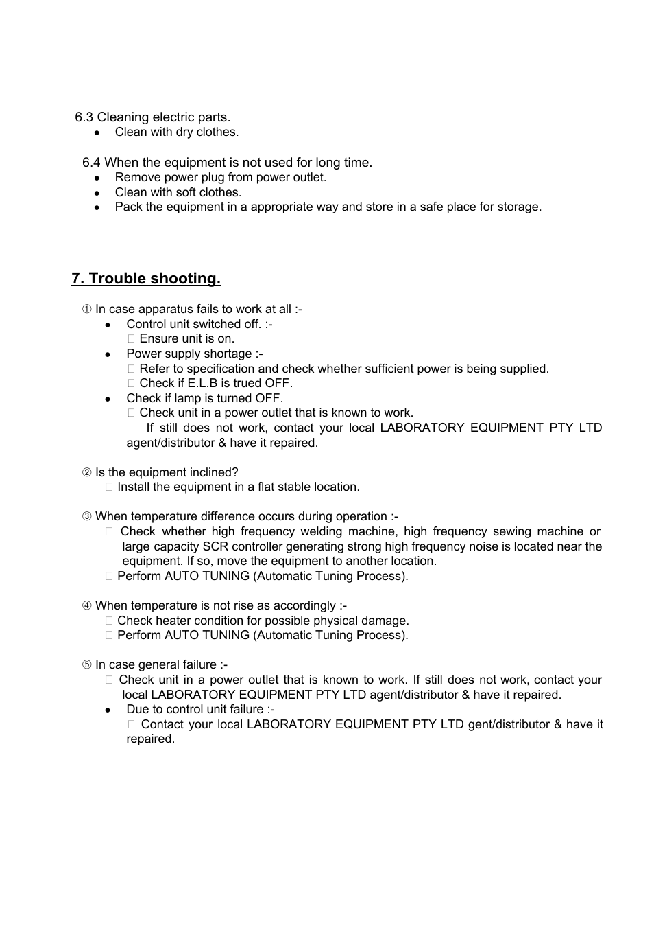 Trouble shooting | LABEC J-MPB2 User Manual | Page 18 / 21
