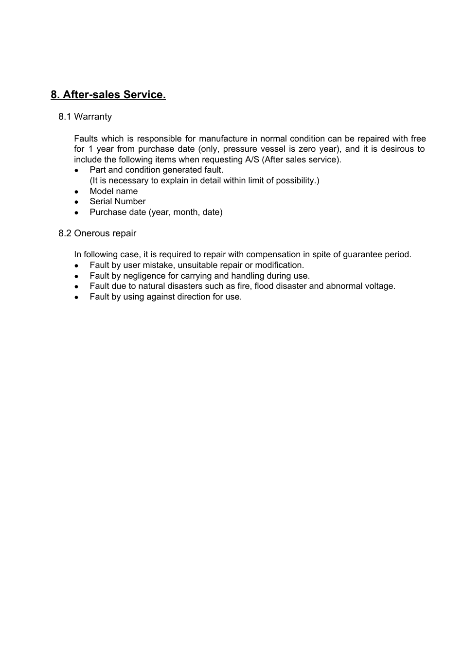 After-sales service | LABEC J-MPB2 User Manual | Page 19 / 21