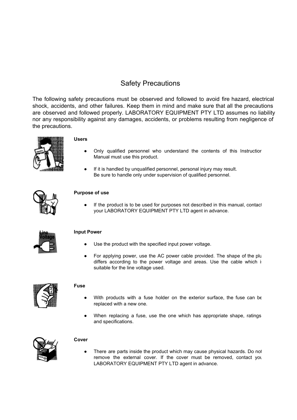 Safety precautions | LABEC J-MPB2 User Manual | Page 5 / 21