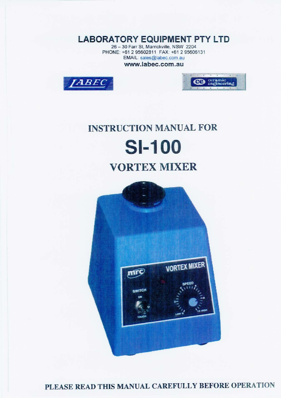 LABEC M-SI-100 User Manual | Page 2 / 3