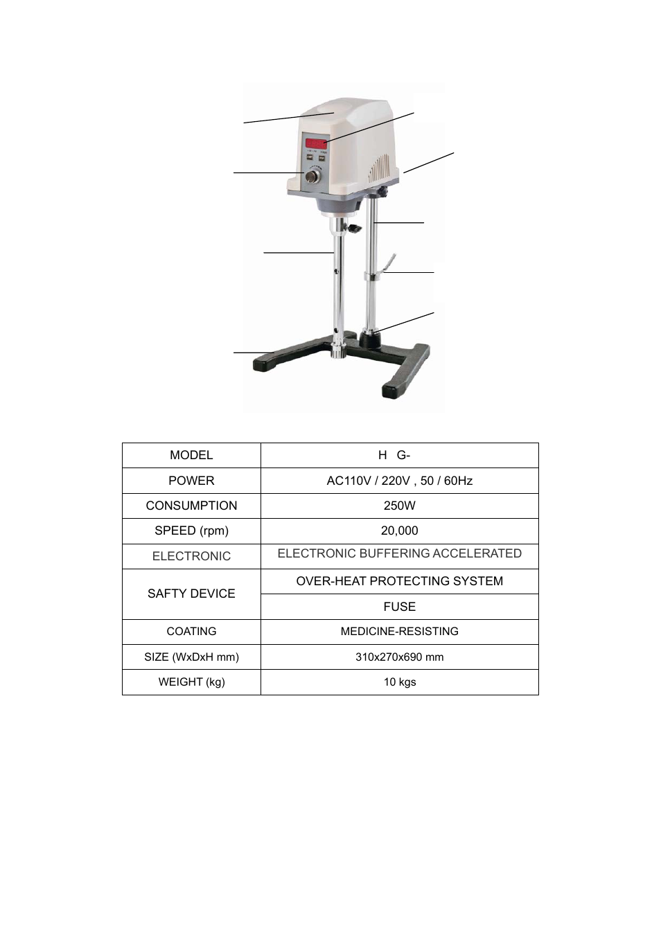 I. outline, Ii. specification | LABEC M-HOG010 User Manual | Page 3 / 12