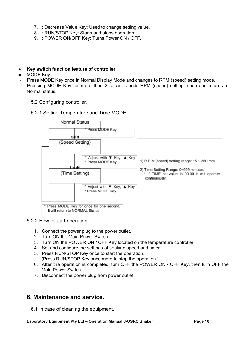 Maintenance and service | LABEC J-USRC User Manual | Page 10 / 16