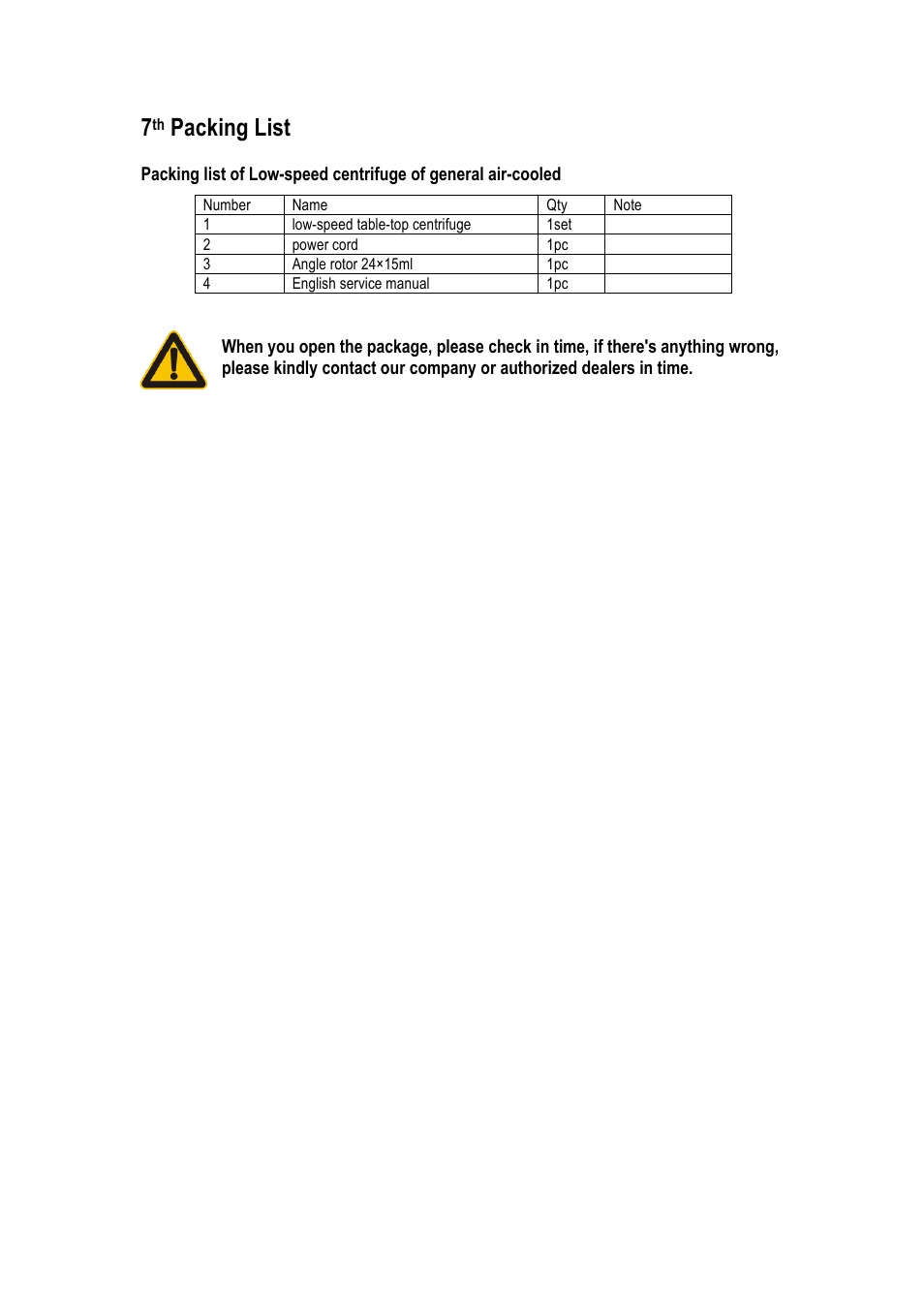 Packing list | LABEC Z-L-450 User Manual | Page 15 / 17