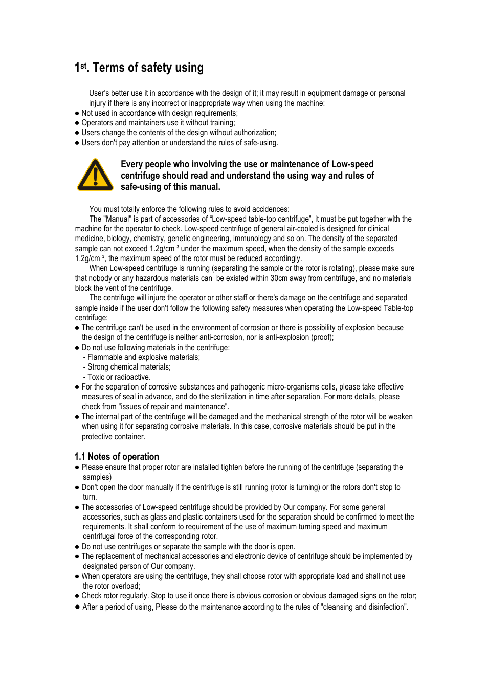 Terms of safety using | LABEC Z-L-450 User Manual | Page 5 / 17