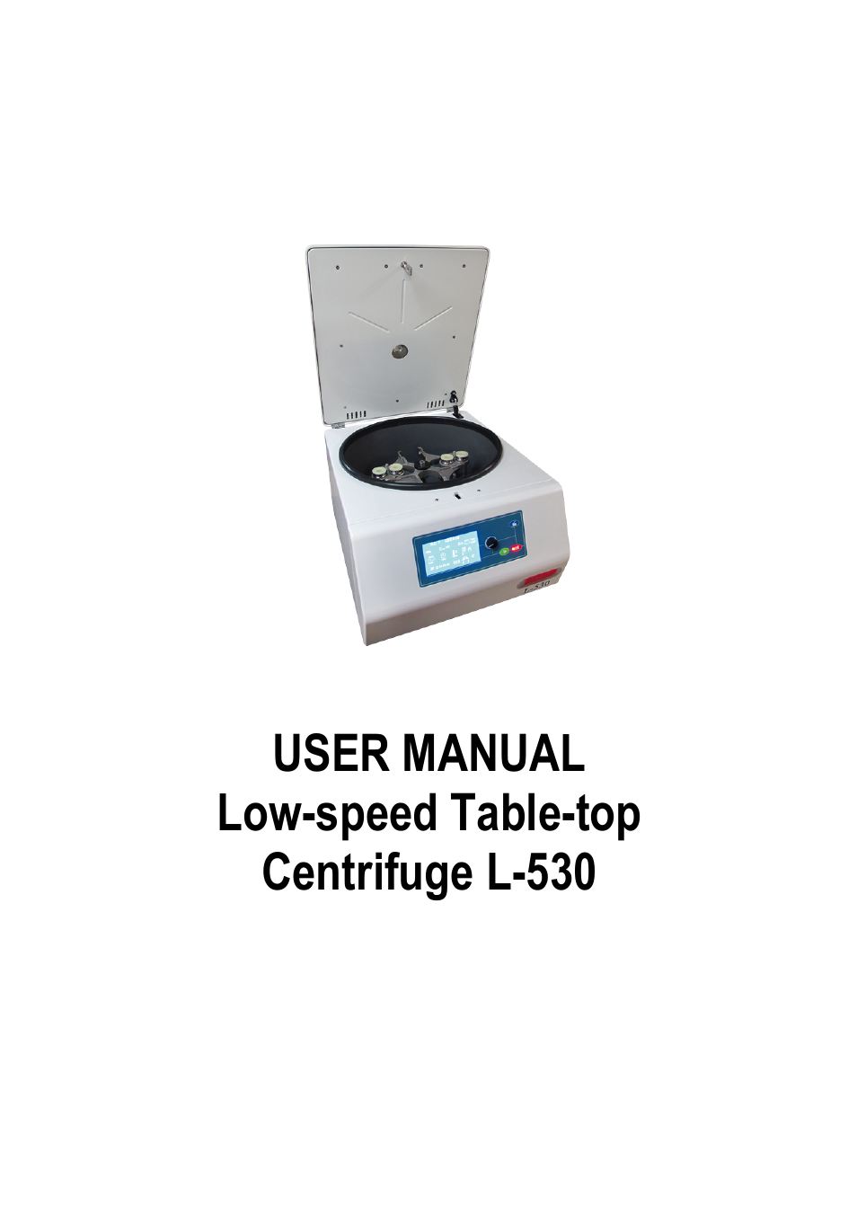 User manual low-speed table-top centrifuge l-530 | LABEC Z-L-530 User Manual | Page 2 / 20