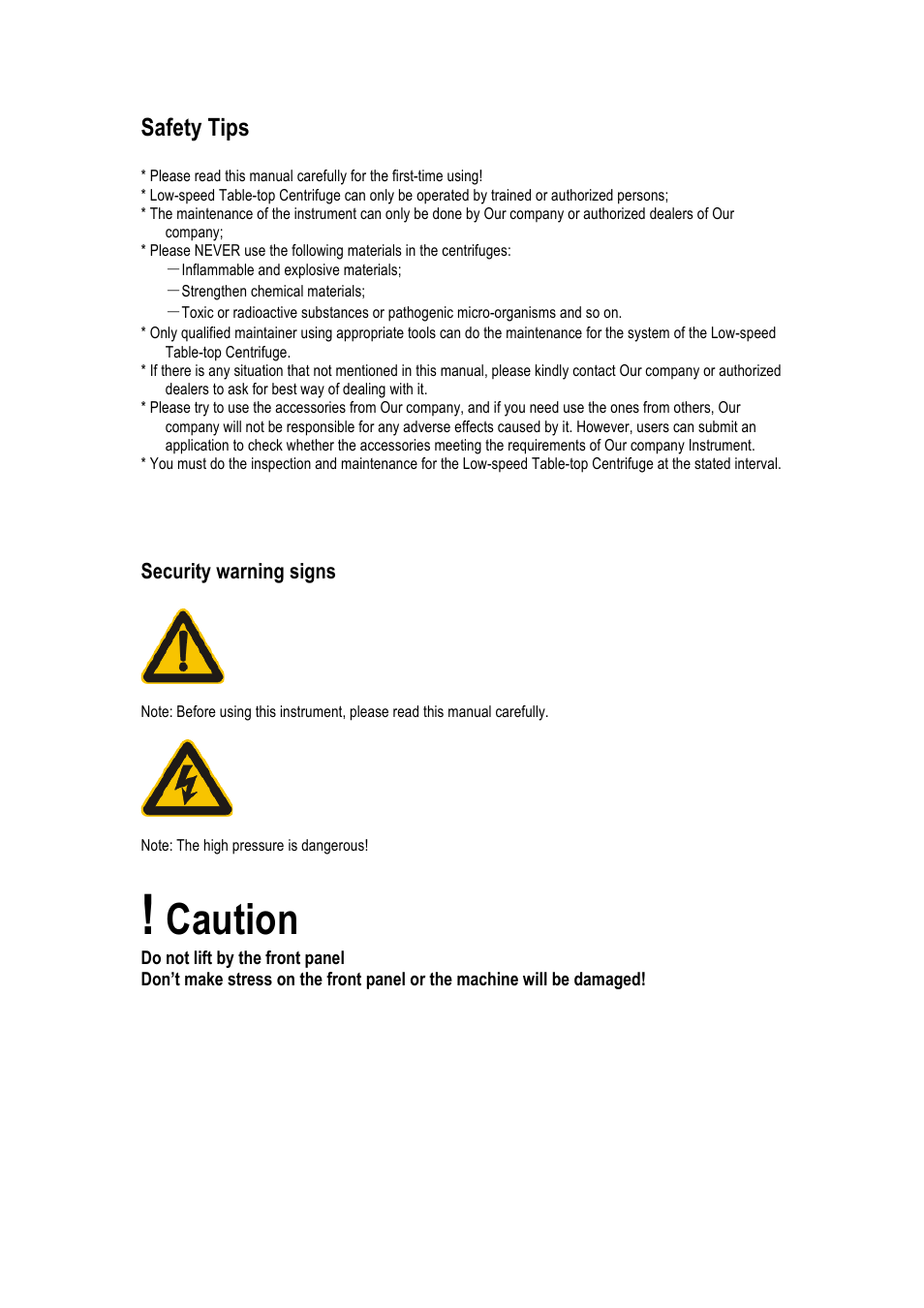 Caution, Safety tips | LABEC Z-L-530 User Manual | Page 4 / 20