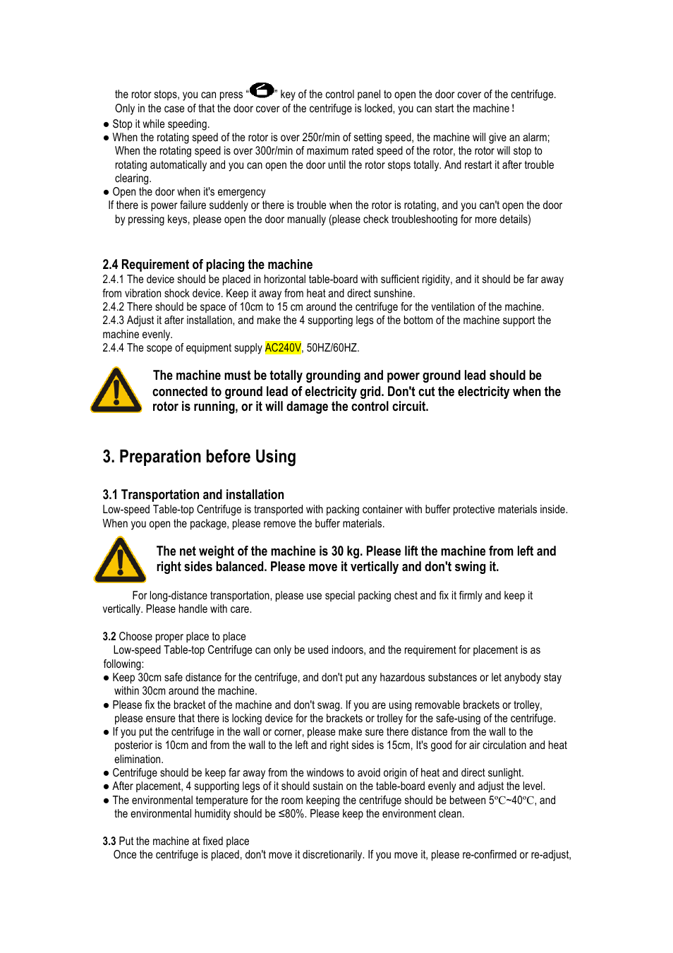 Preparation before using | LABEC Z-L-530 User Manual | Page 8 / 20