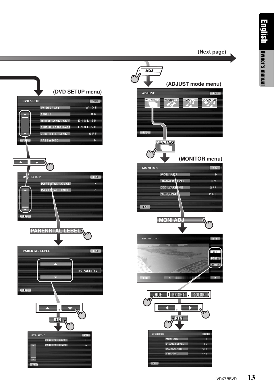 13 english | Clarion RX755VD User Manual | Page 11 / 72