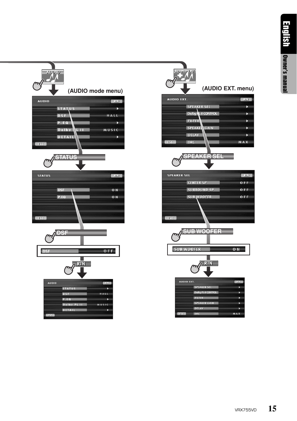 15 english | Clarion RX755VD User Manual | Page 13 / 72
