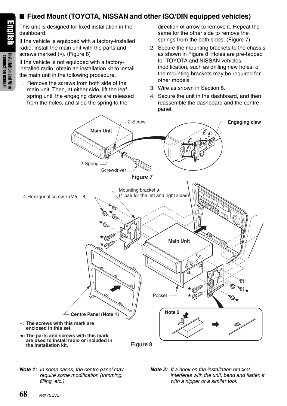 English | Clarion RX755VD User Manual | Page 66 / 72