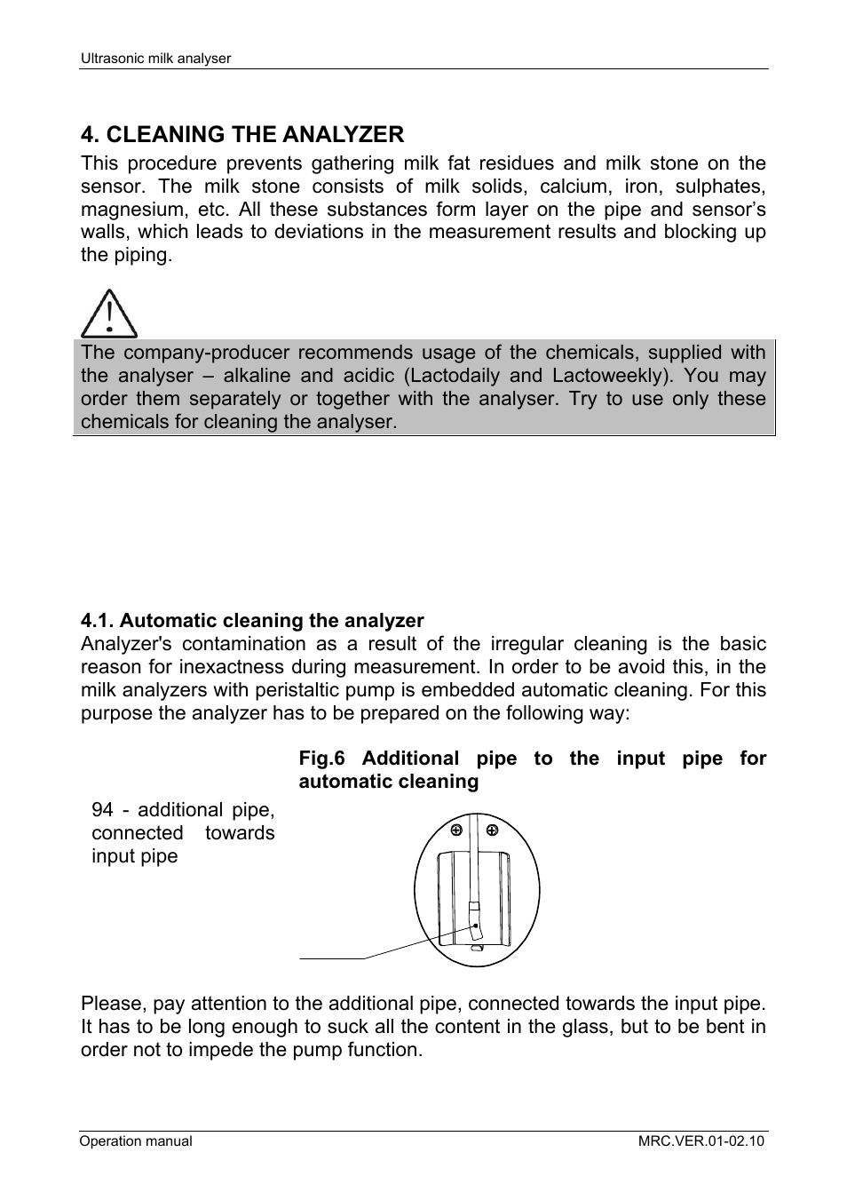 Cleaning the analyzer | LABEC M-MIA-A User Manual | Page 20 / 101