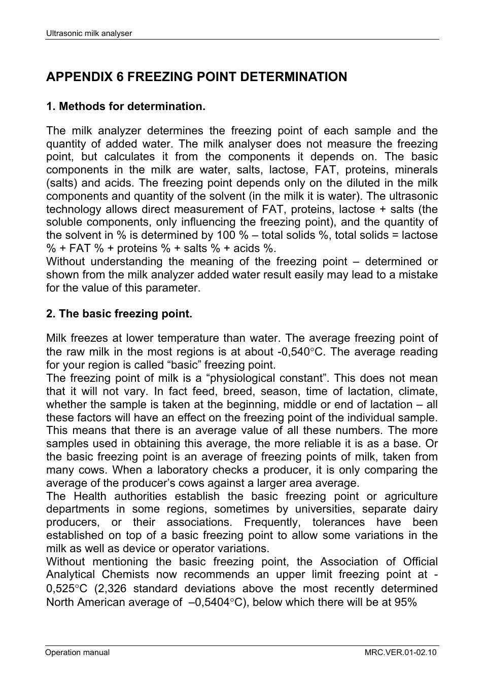 Appendix 6 freezing point determination | LABEC M-MIA-A User Manual | Page 81 / 101