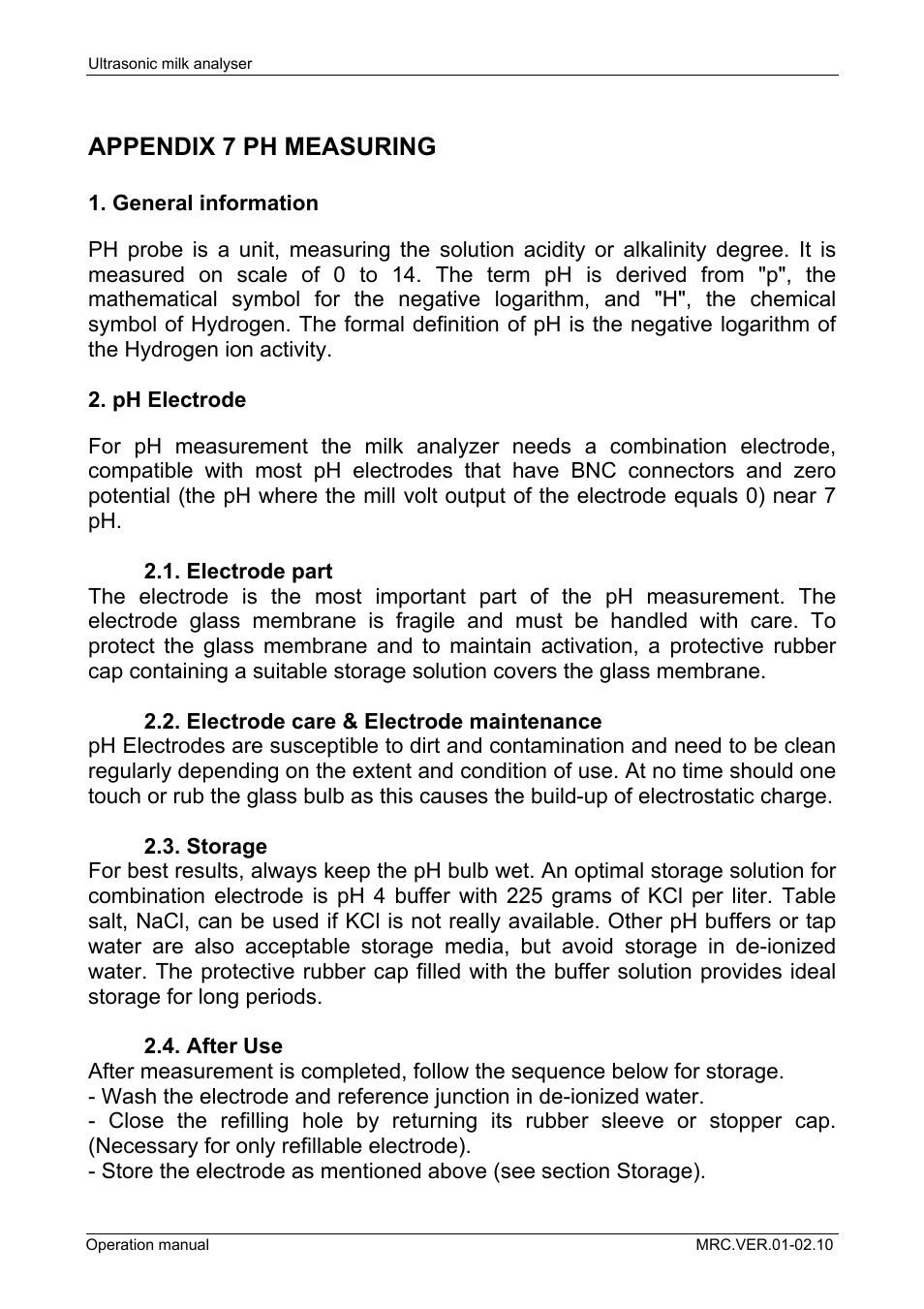 Appendix 7 ph measuring | LABEC M-MIA-A User Manual | Page 84 / 101