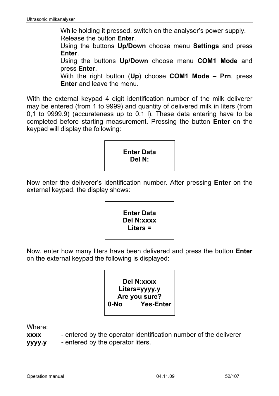 LABEC M-MIA-LA User Manual | Page 54 / 107