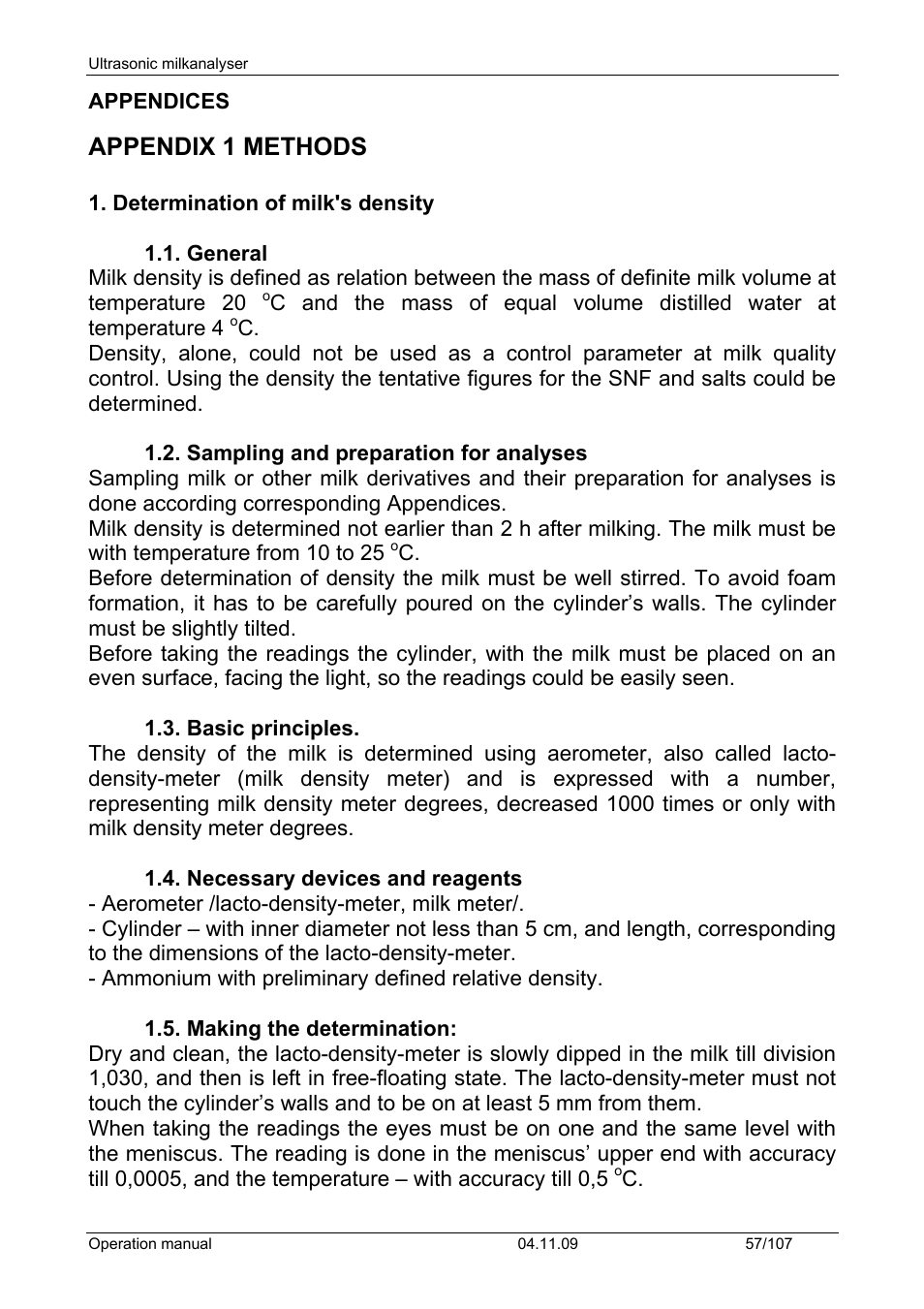 Appendix 1 methods | LABEC M-MIA-LA User Manual | Page 59 / 107