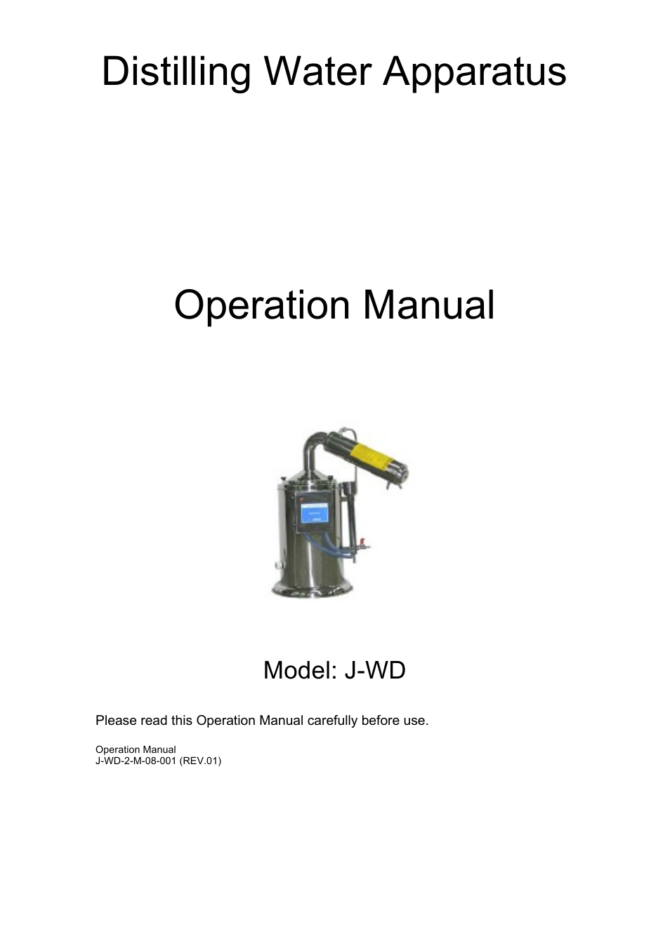 Distilling water apparatus operation manual | LABEC J-WD User Manual | Page 2 / 11