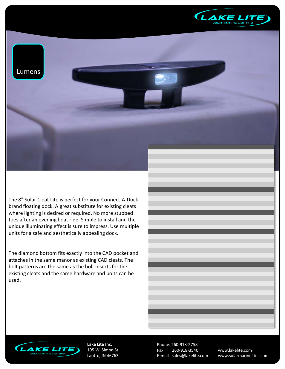 Lake Lite LL-SCL-8-CAD User Manual | 4 pages