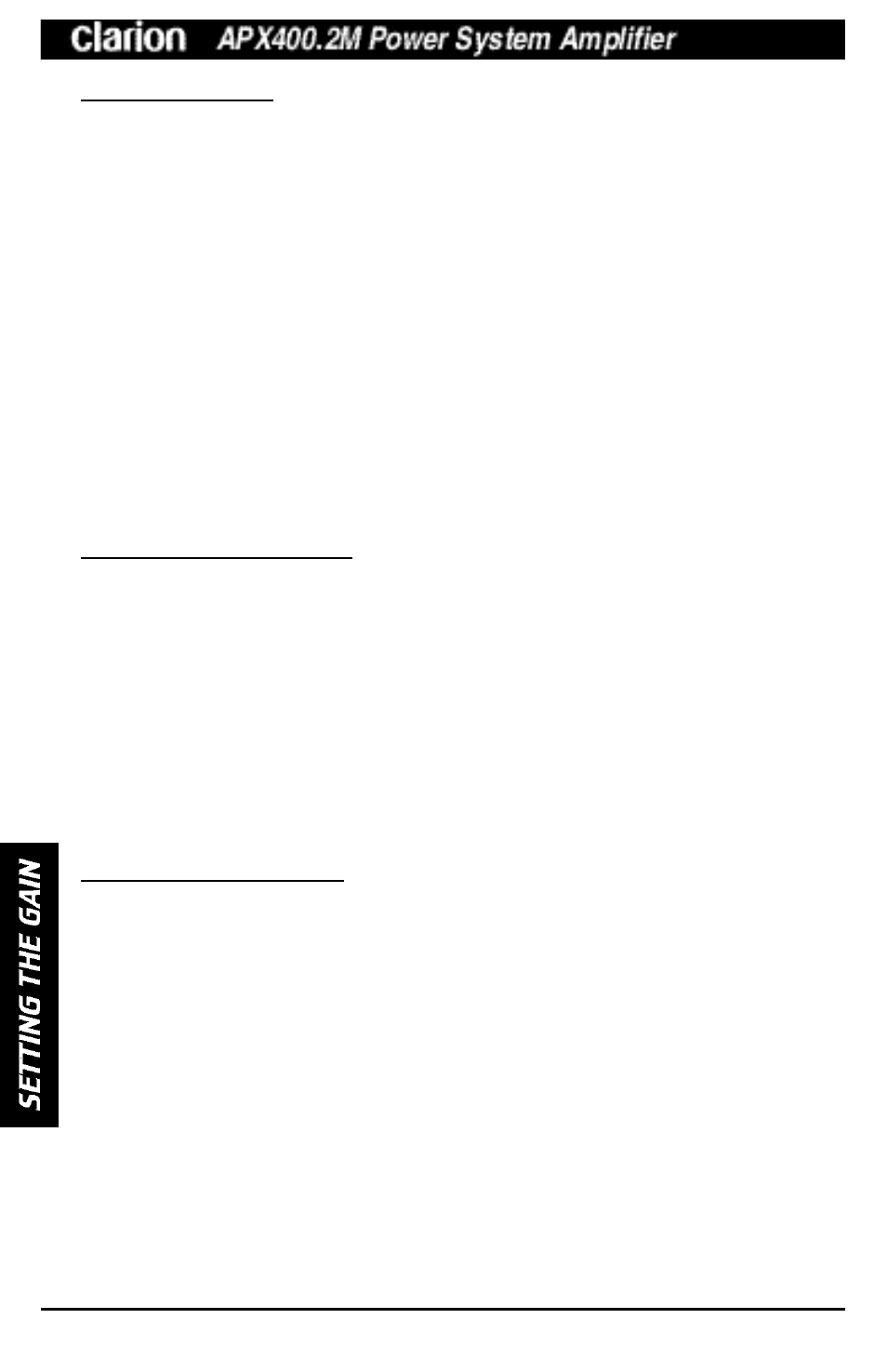 Clarion APX400.2M User Manual | Page 12 / 16
