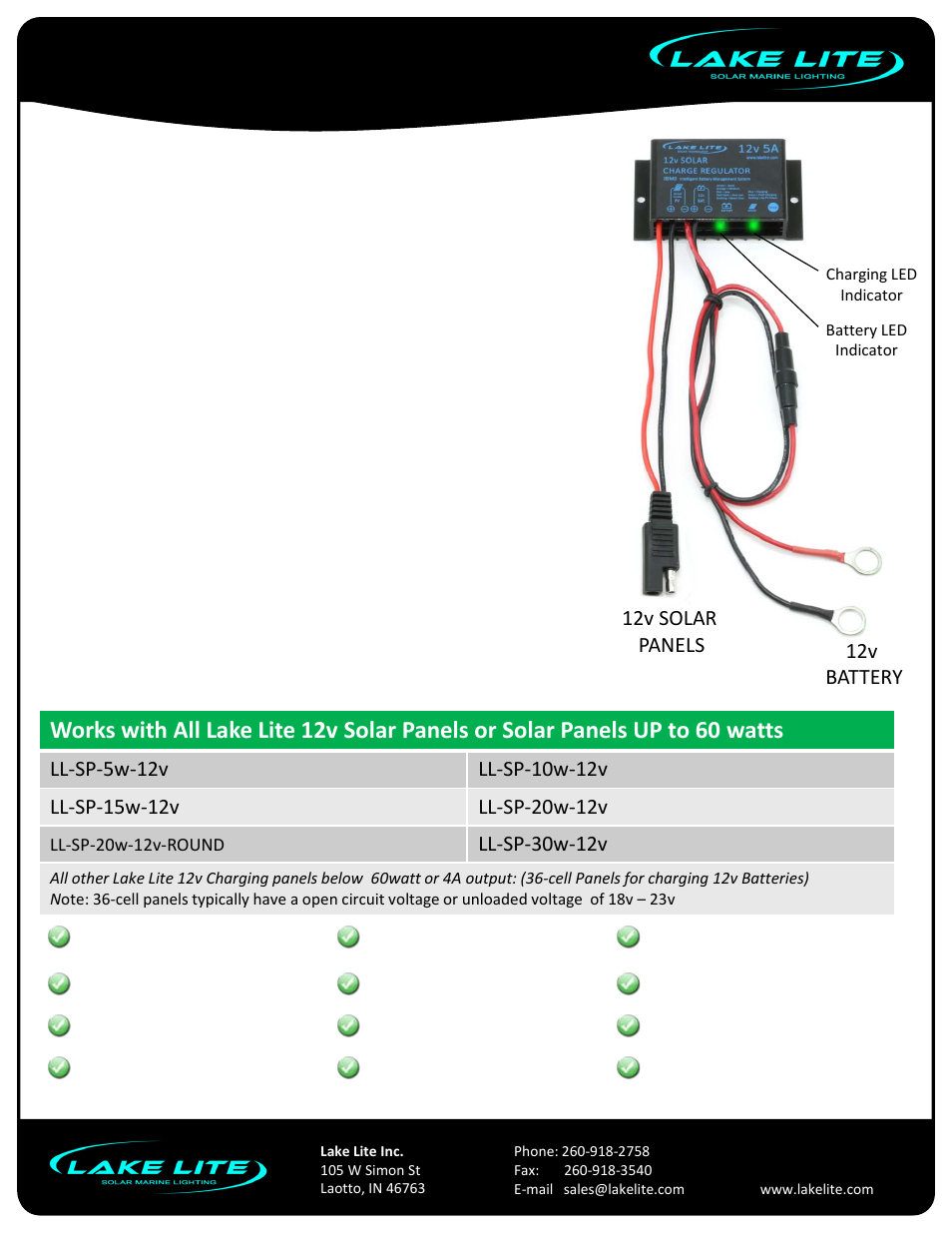 Lake Lite LL-REG-12v-5A-PB User Manual | 5 pages