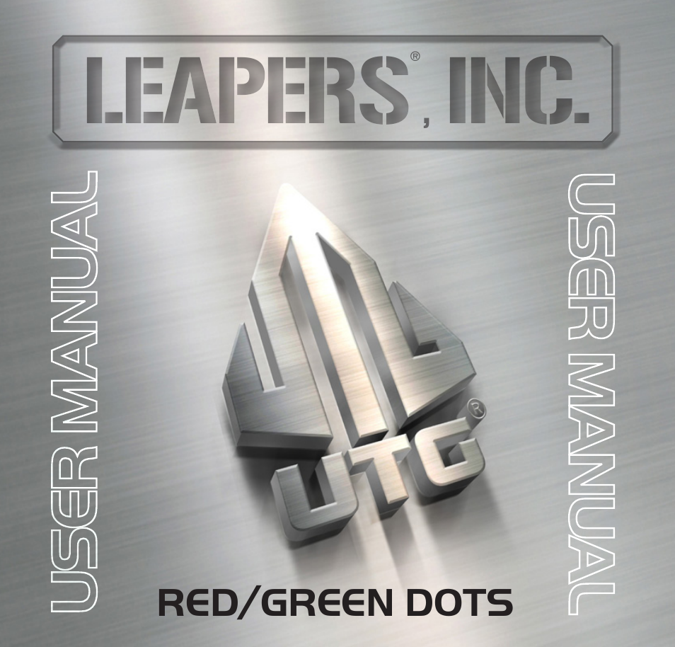 Leapers 2.6 ITA Red/Green CQB Micro Dot with Integral QD Mount (SCP-DS3026W) User Manual | 24 pages