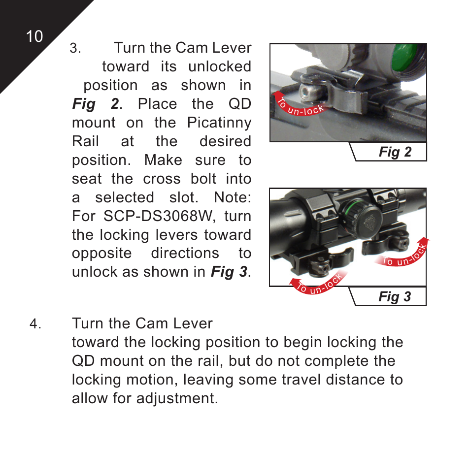 Leapers 2.6 ITA Red/Green CQB Micro Dot with Integral QD Mount (SCP-DS3026W) User Manual | Page 12 / 24