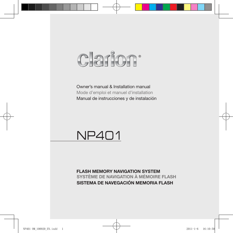 Clarion NP401 User Manual | 81 pages