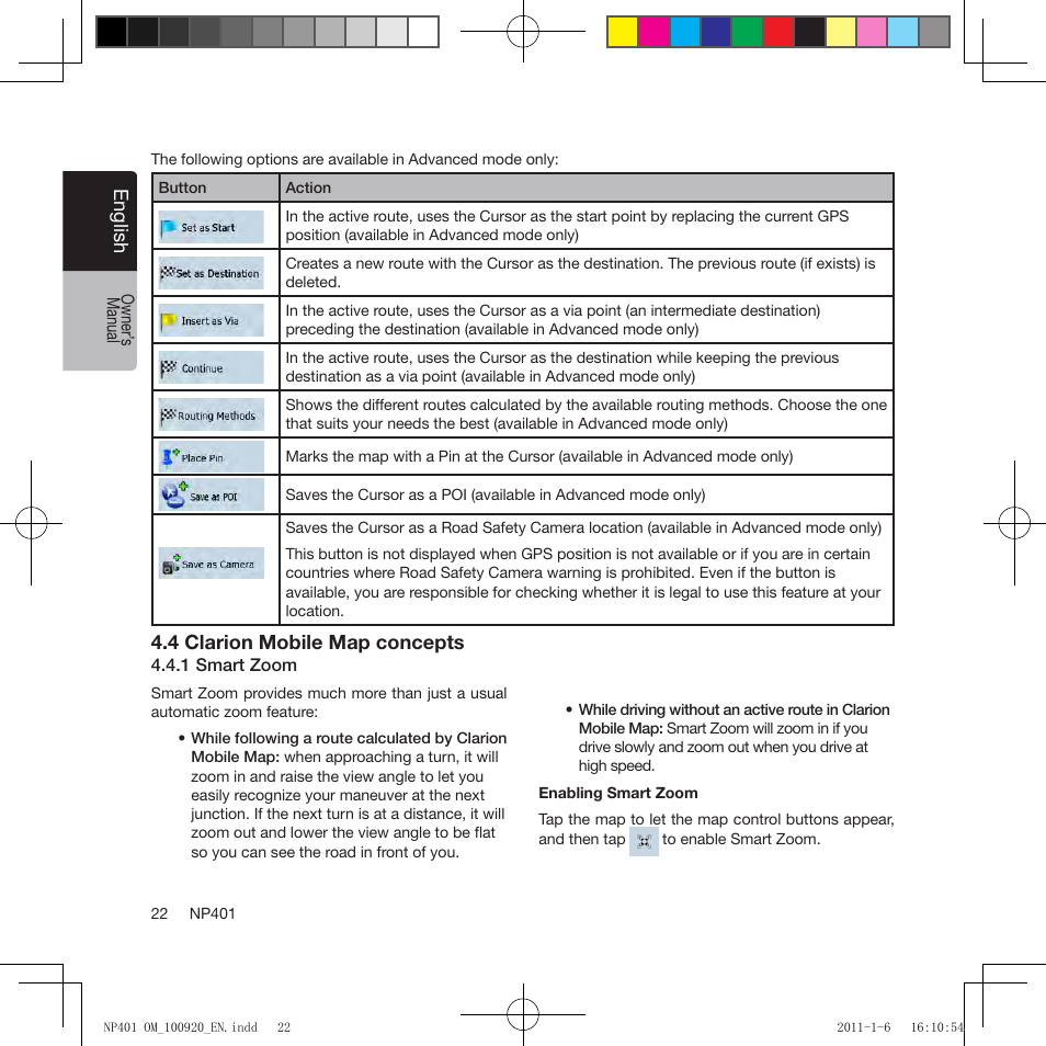 Clarion NP401 User Manual | Page 22 / 81