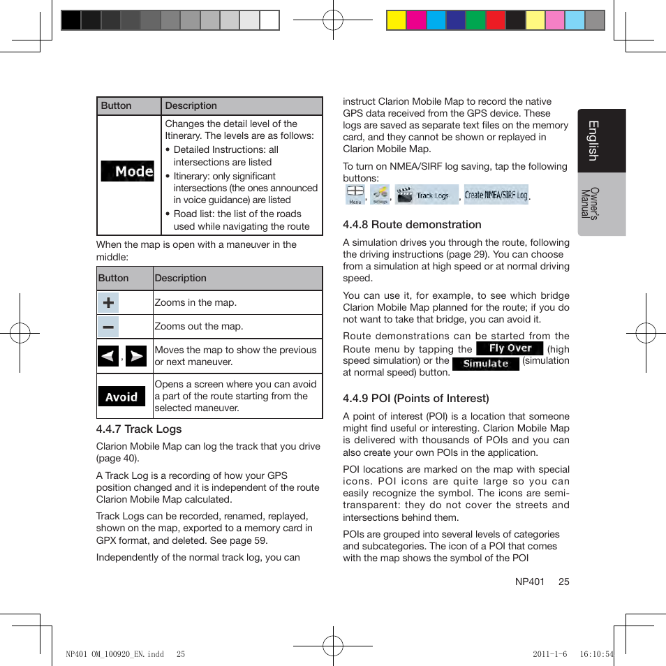 Clarion NP401 User Manual | Page 25 / 81