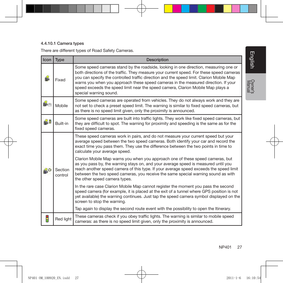 Clarion NP401 User Manual | Page 27 / 81