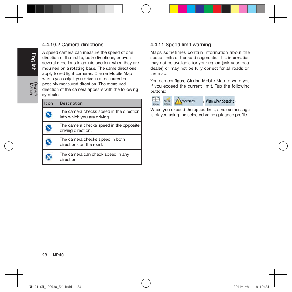 Clarion NP401 User Manual | Page 28 / 81