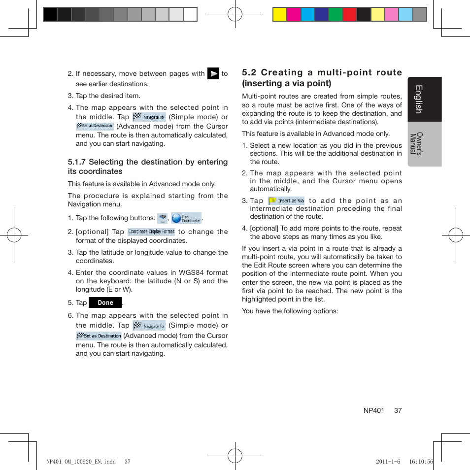 Clarion NP401 User Manual | Page 37 / 81