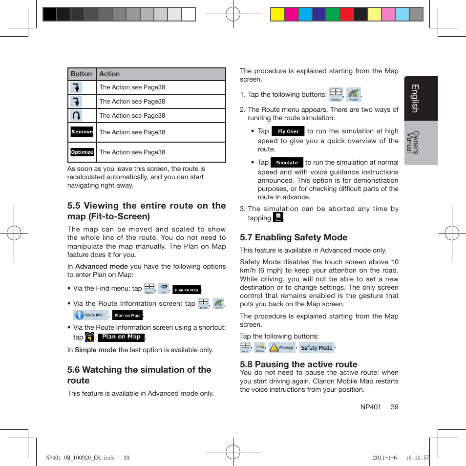 Clarion NP401 User Manual | Page 39 / 81