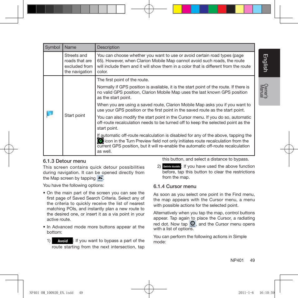 Clarion NP401 User Manual | Page 49 / 81