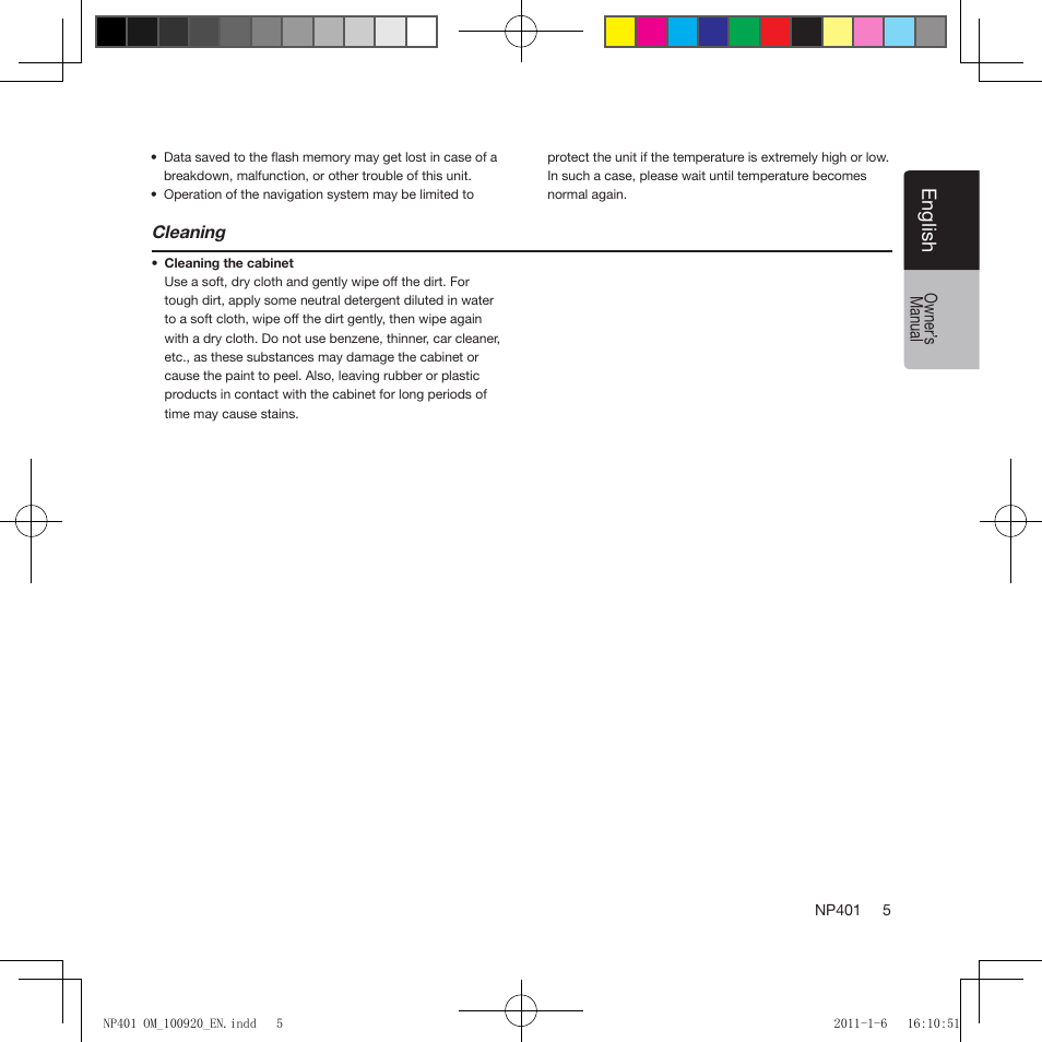 Clarion NP401 User Manual | Page 5 / 81