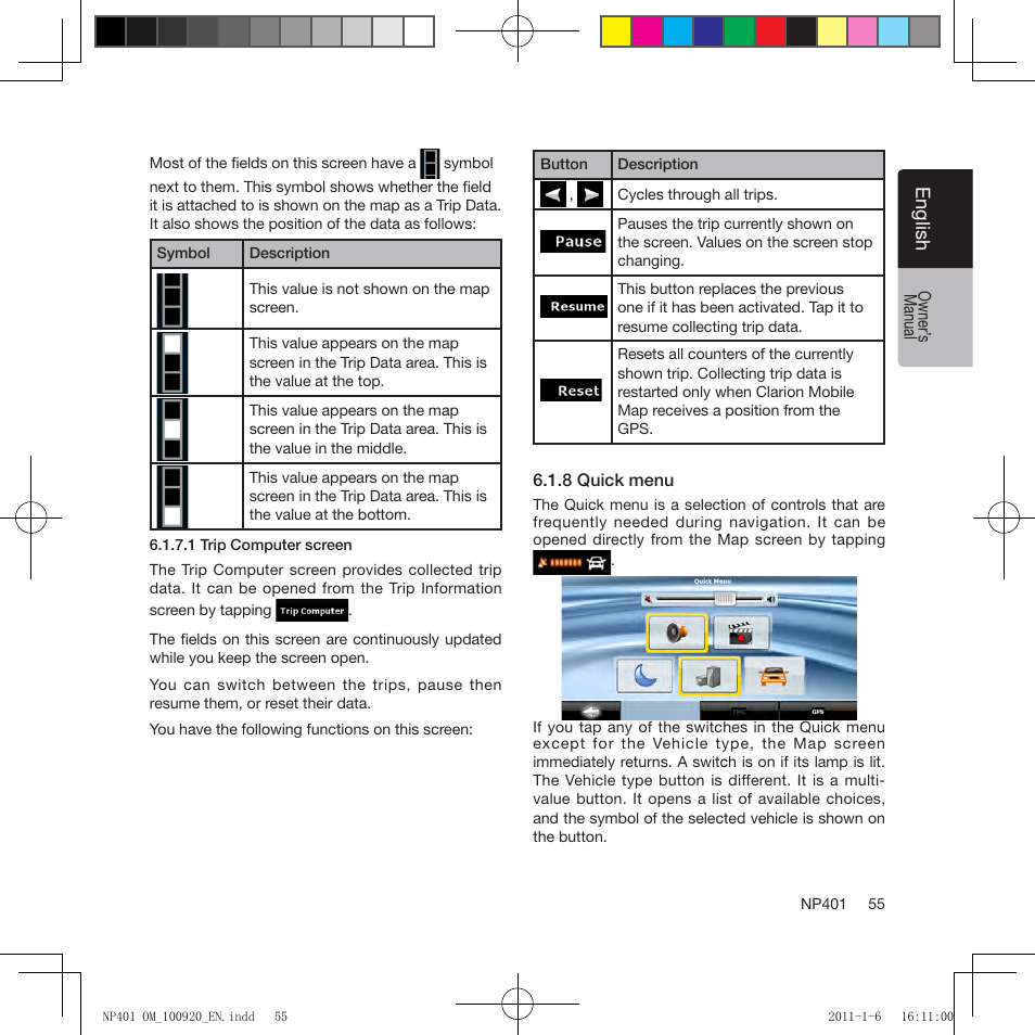 Clarion NP401 User Manual | Page 55 / 81