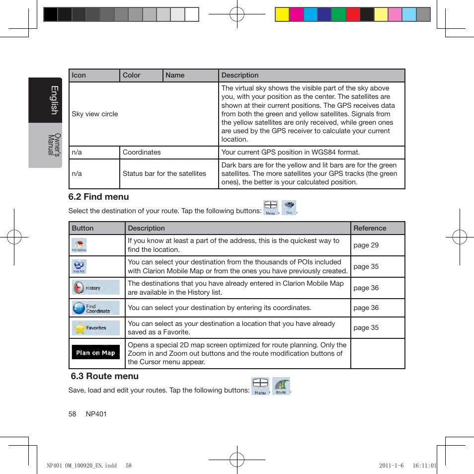 Clarion NP401 User Manual | Page 58 / 81