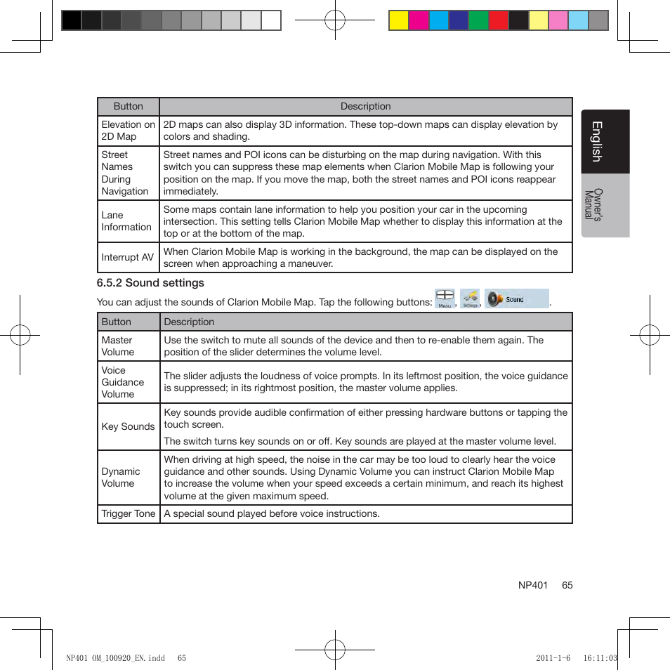 Clarion NP401 User Manual | Page 65 / 81