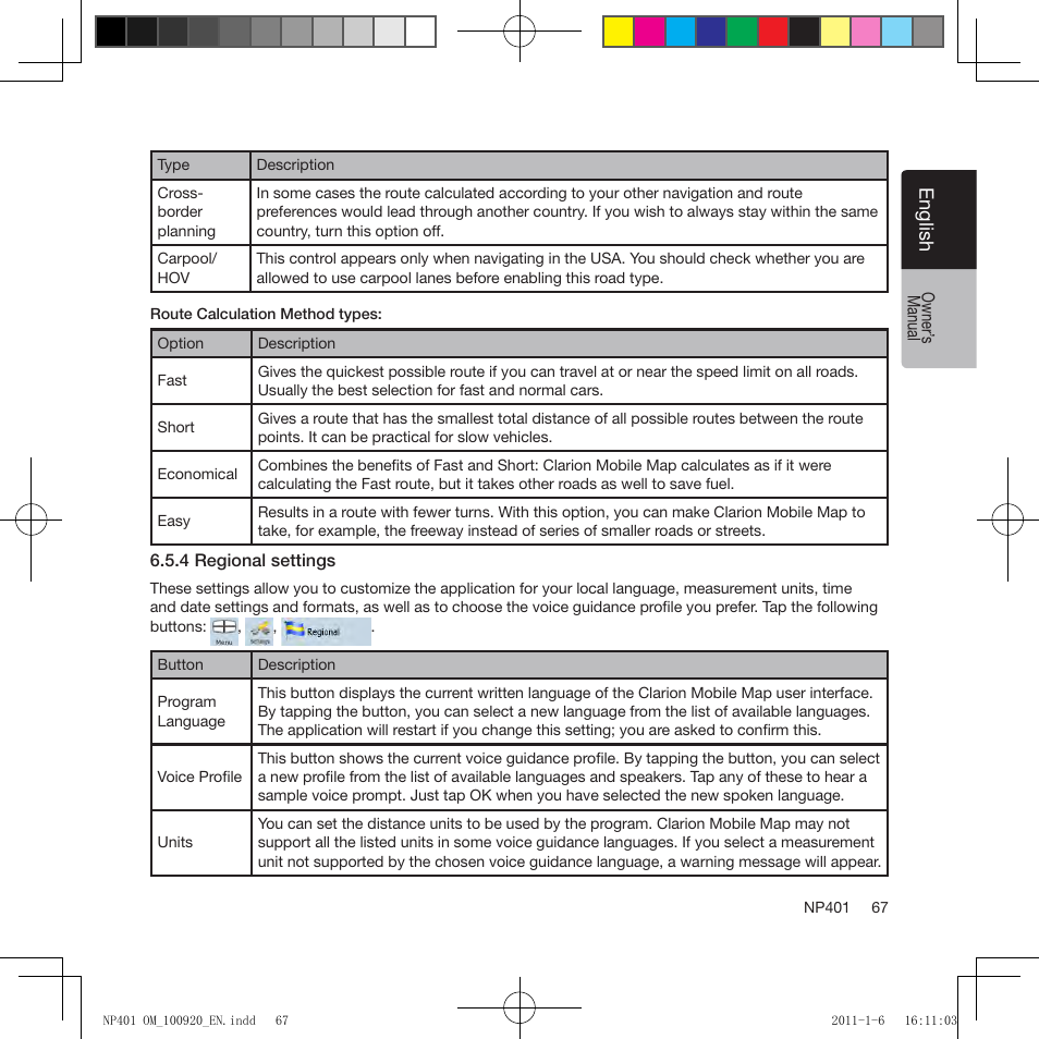 Clarion NP401 User Manual | Page 67 / 81