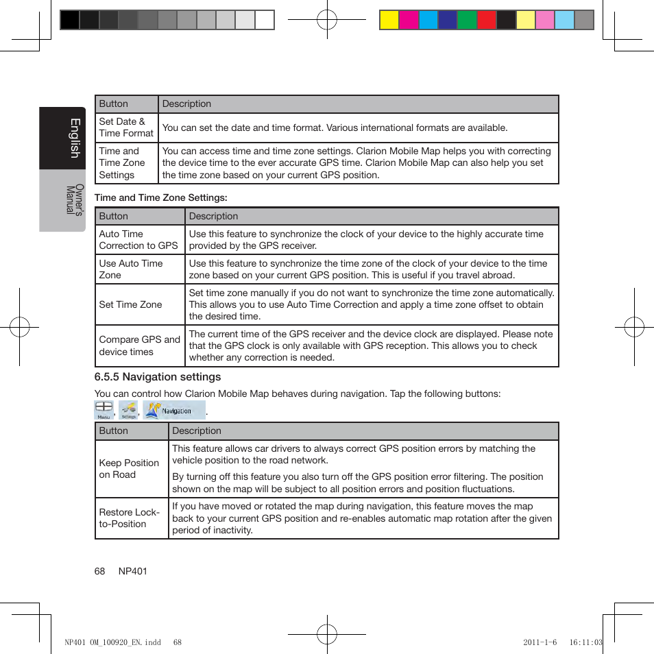 Clarion NP401 User Manual | Page 68 / 81