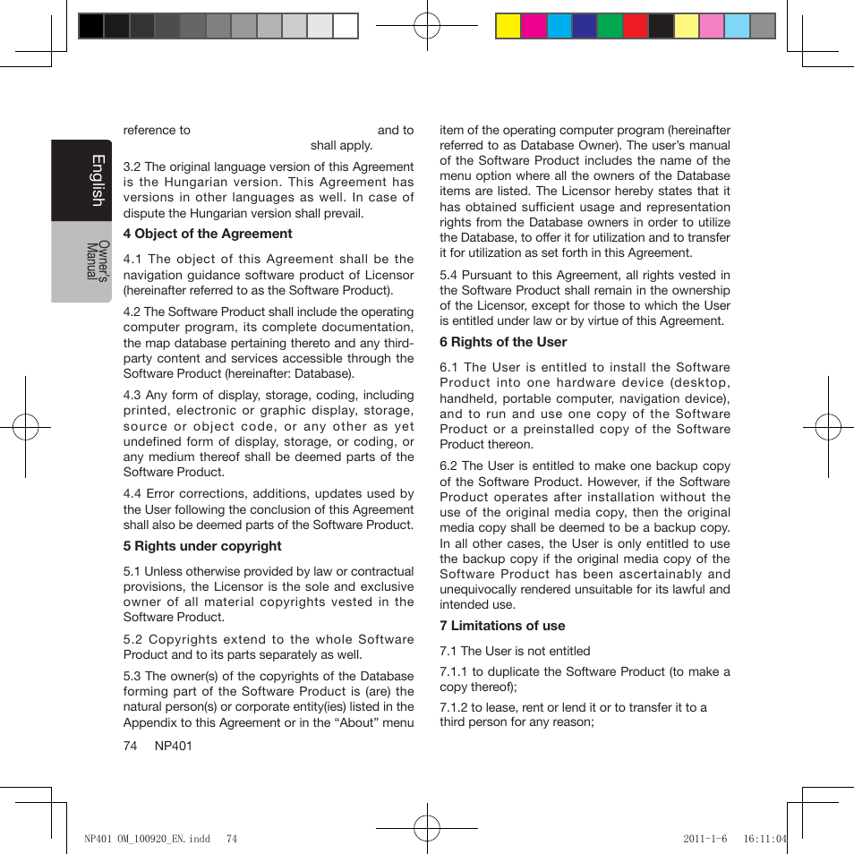 Clarion NP401 User Manual | Page 74 / 81