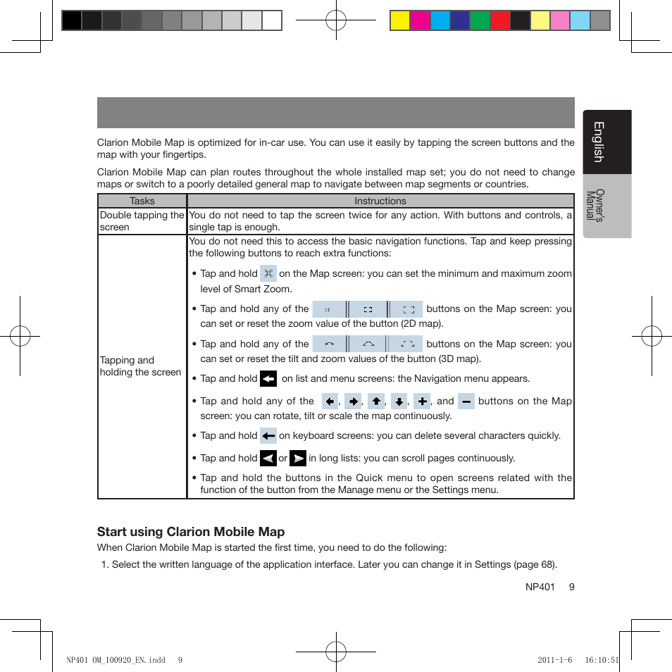 Getting started with clarion mobile map | Clarion NP401 User Manual | Page 9 / 81
