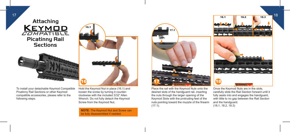 Leapers PRO AR15 9 Super Slim Free Float Keymod Compatible Rail (MTU004SSK) User Manual | Page 10 / 12