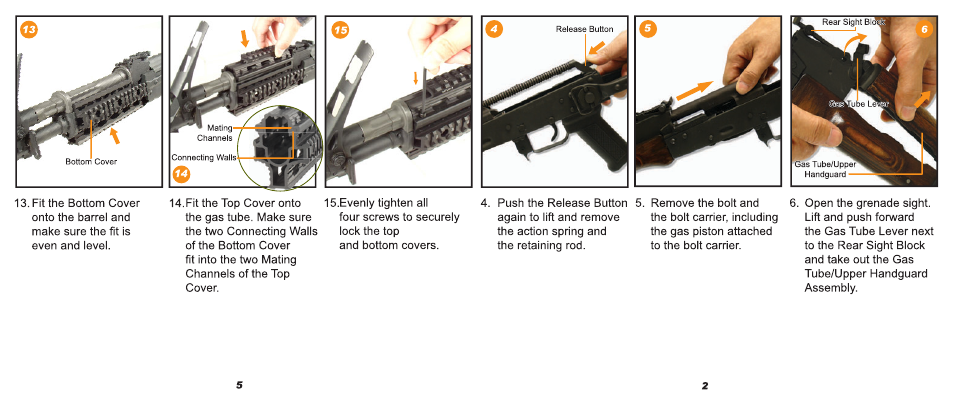 Leapers PRO Yugo M70 AK Quad Rail Handguard (MTU011) User Manual | Page 3 / 4