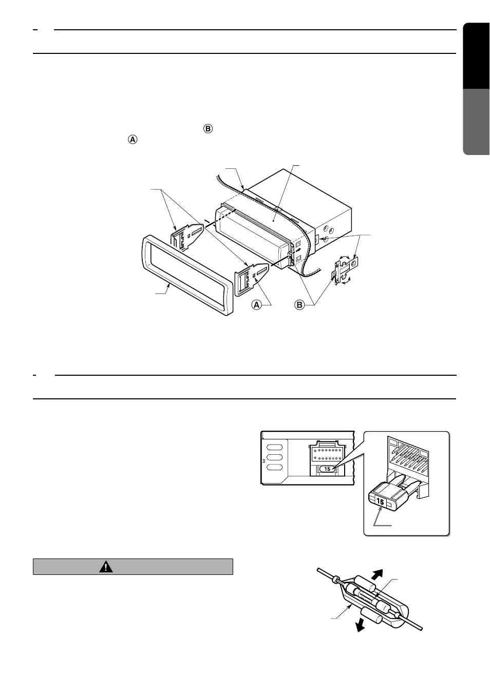 Cautions on wiring, Removing the main unit, 51 english | Caution | Clarion VRX835 User Manual | Page 5 / 10
