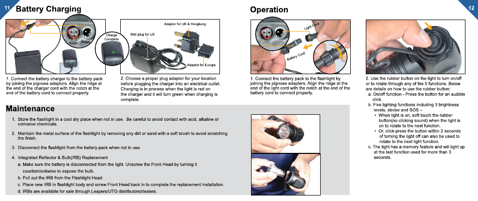 Leapers 530 lumen Partrol/Biking/Tracking Tri-app LED Scanlight (LT-SEL555) User Manual | Page 7 / 8