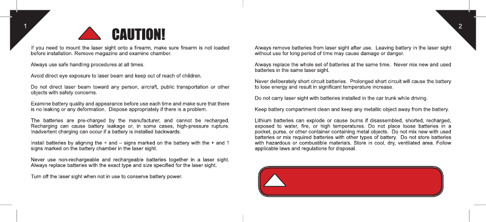 Leapers Combat Tactical W/E Adjustable Green Laser with Rings (SCP-LS269) User Manual | Page 2 / 8